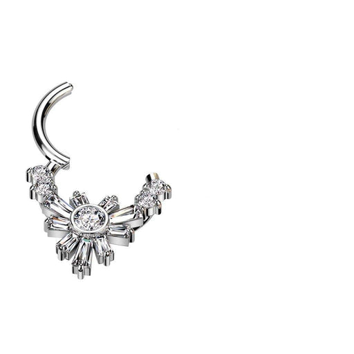 Baguette Flower Hinged Ring 16G-My Body Piercing Jewellery