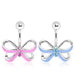 Bow Belly Bar 14G-My Body Piercing Jewellery