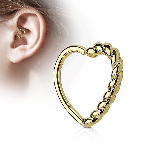 Braided Heart Ring 16G-My Body Piercing Jewellery