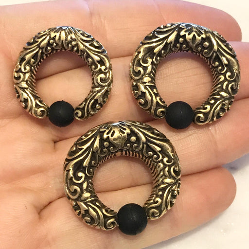 Brass Filigree Captive Weight PAIR-My Body Piercing Jewellery