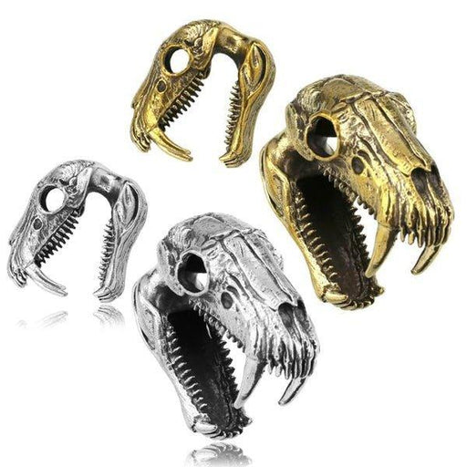 Brass Sabre Tooth Tiger Ear Weights PAIR-My Body Piercing Jewellery