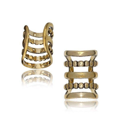 Brass Stacked Non-Piercing Ear Cuff-My Body Piercing Jewellery