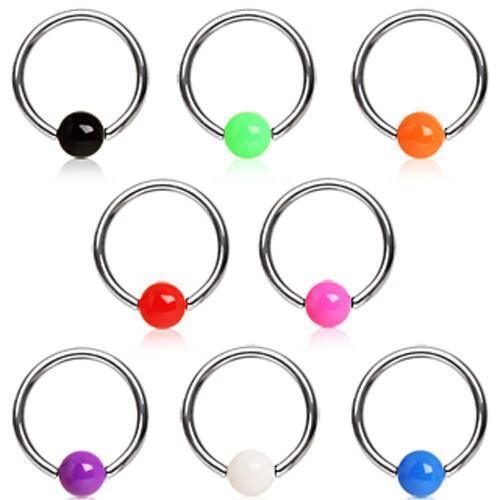 Colour Ball Captive Ring 16G