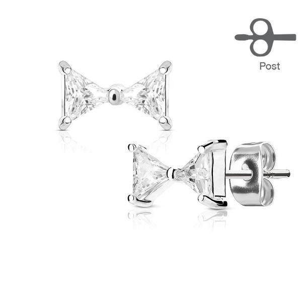 Gem Bow Earrings Pair-My Body Piercing Jewellery