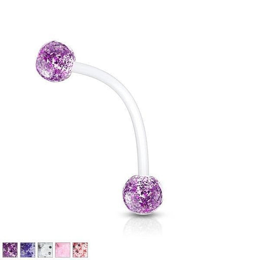 Glitter Pregnancy Belly Bar 14G