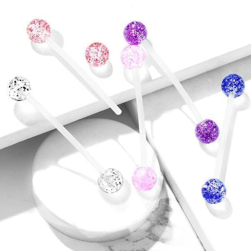 Glitter Pregnancy Belly Bar 14G