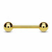 Gold IP Barbell 16G 14G-My Body Piercing Jewellery