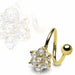 Gold Plated Flower Twist 16G-My Body Piercing Jewellery