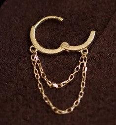 9kt Gold Chain Hinged Ring 20G 6mm-My Body Piercing Jewellery