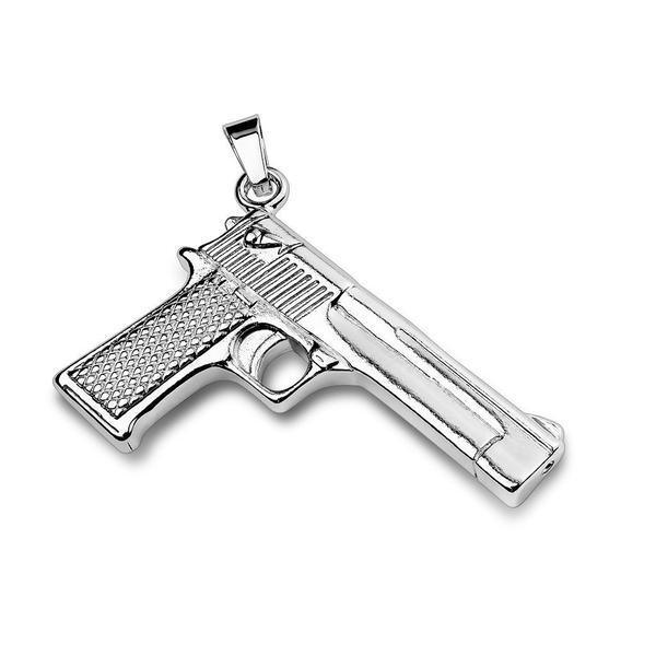 Gun Stainless Steel Pendant-My Body Piercing Jewellery