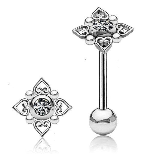 Heart Filigree Barbell - My Body Piercing Jewellery