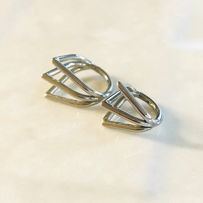 Body Jewelry - Titanium Triple Chevron Hinged Ring 16G