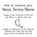 IP Nose Bone-Screw 20G 18G-My Body Piercing Jewellery