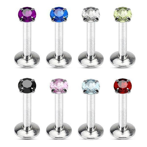 IT Prong Gem Labret 16G-My Body Piercing Jewellery