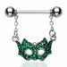 Masquerade Nipple Dangle 14G (Single)-My Body Piercing Jewellery