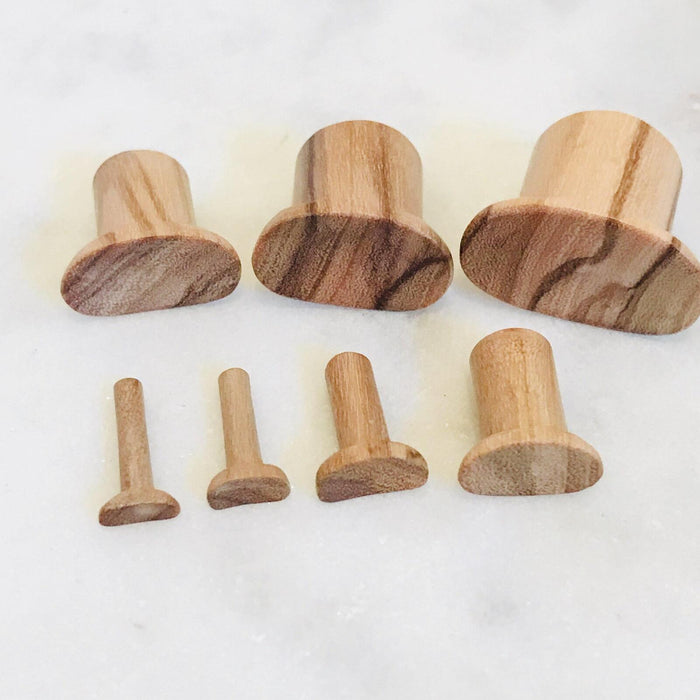 Olive Wood Stretched Labret Bar-My Body Piercing Jewellery