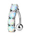 Opal Top Drop Belly Bar 14G-My Body Piercing Jewellery