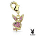 PLAYBOY Gem Paved Bunny Charm-My Body Piercing Jewellery