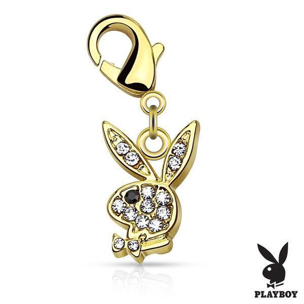 PLAYBOY Gem Paved Bunny Charm-My Body Piercing Jewellery