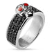 Red Eyed Skull Ring-My Body Piercing Jewellery