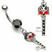 Body Jewelry - Skeleton Key Belly Bar 14G