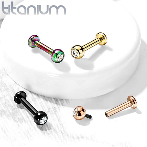 Body Jewelry - Titanium I.T. Gem Labret 16G