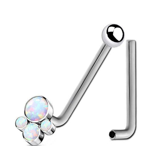 Body Jewelry - Titanium I.T. Opal Paw Christina Bar 14G