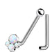 Body Jewelry - Titanium I.T. Opal Paw Christina Bar 14G