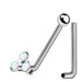 Body Jewelry - Titanium I.T. Triple Opal Christina Bar 14G