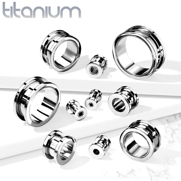 Body Jewelry - Titanium Screw Fit Tunnel 3mm-25mm