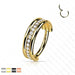 Body Jewelry - Titanium Stacked Hinged Ring 16G