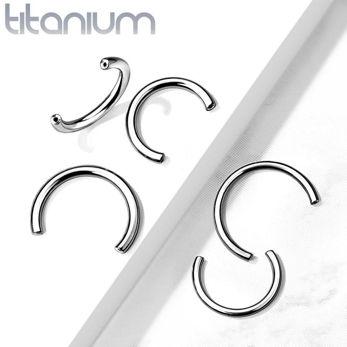 Body Jewelry - Titanium Threadless Horseshoe Bar 16G 14G