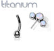 Body Jewelry - Titanium Threadless Opal Fan Curve 16G