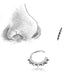 Body Jewelry - Sterling Silver Spike Ring 18G