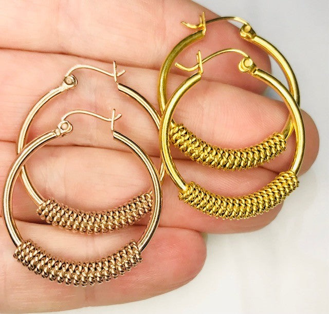 Mesh Circle Earring Pair