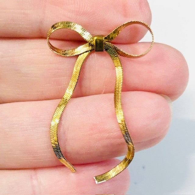 18kt Gold Plated Bow Earrings
