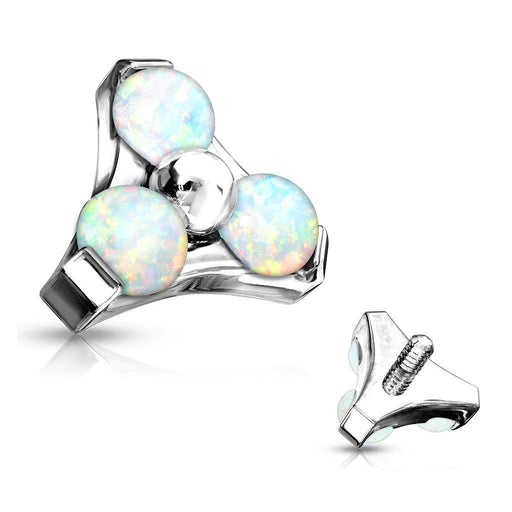 Body Jewelry - Tri Opal Dermal Top 14G