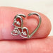 Body Jewelry - Triple Heart Right Daith Heart Ring 16G