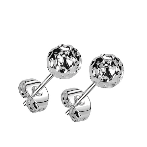 Hammered Ball Earrings Pair - Totally Pierced