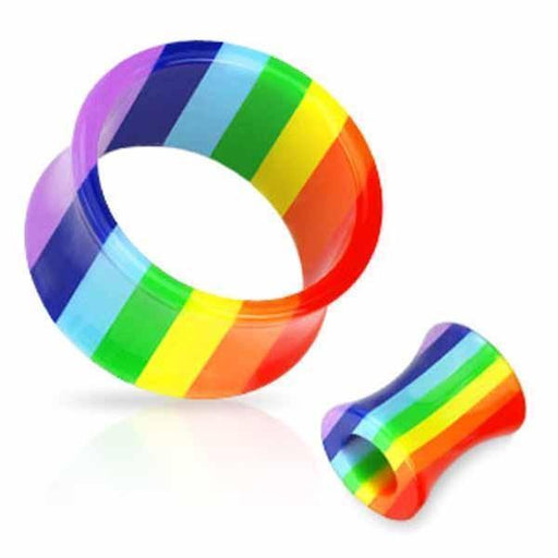 Acrylic Pride Tunnel 6mm-14mm - Totally Pierced