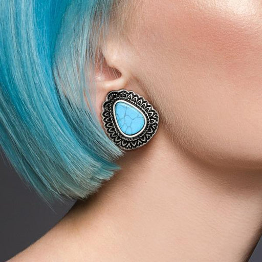 Antique Turquoise Plug 6mm-19mm - Totally Pierced