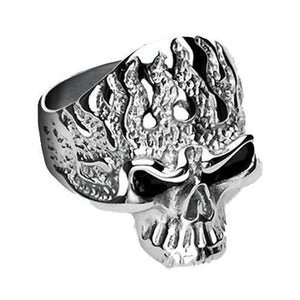 Flaming Skull Ring - Totally Pierced
