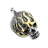 Gold Skull Stainless Steel Pendant - Totally Pierced