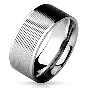 Grooved Lines Ring - Totally Pierced