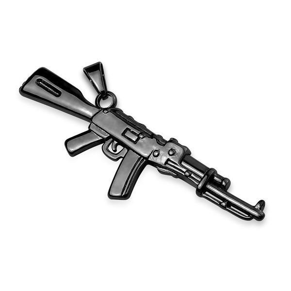 Rifle Stainless Steel Pendant - Totally Pierced
