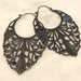 Scalloped Earring PAIR Large Black - Totally Pierced