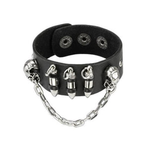 Skulls and Bullets Wristband - Totally Pierced