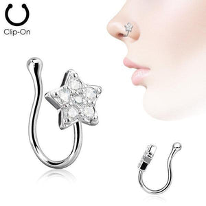 Star Non-Piercing Nose Ring - Totally Pierced