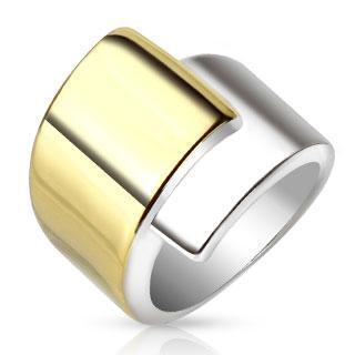 Tow Tone Band Ring - Totally Pierced