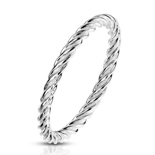 Twisted Steel Ring - Totally Pierced